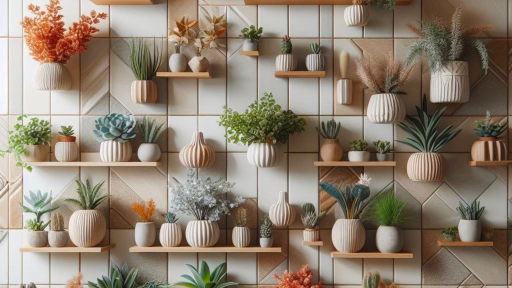 decoracion de muros con plantas artificiales